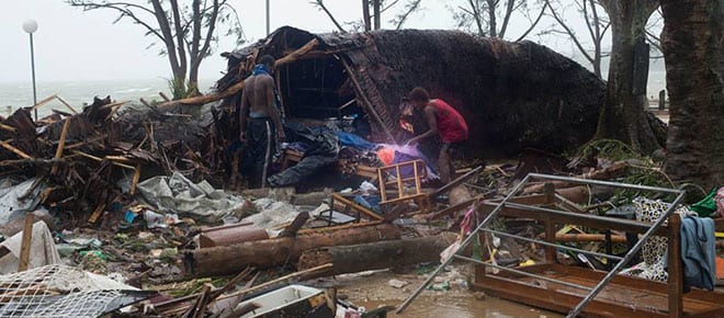 Mama's Market in Port Vila. Desperate stall holders returned to try and salvage their stock. Photo credit Graham Crumb / Humans of Vanuatu