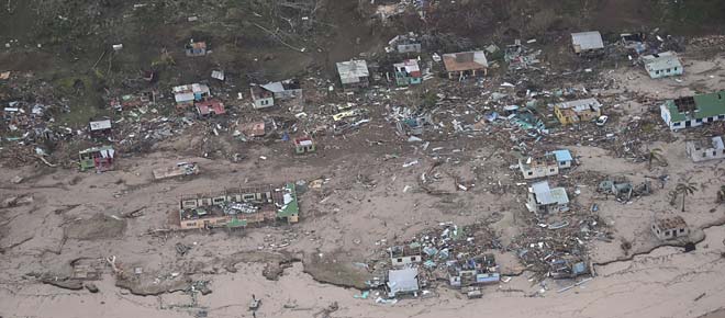 Tavua, Northern Fiji. Arial photography by NZ Defence Force released by Fijian Government