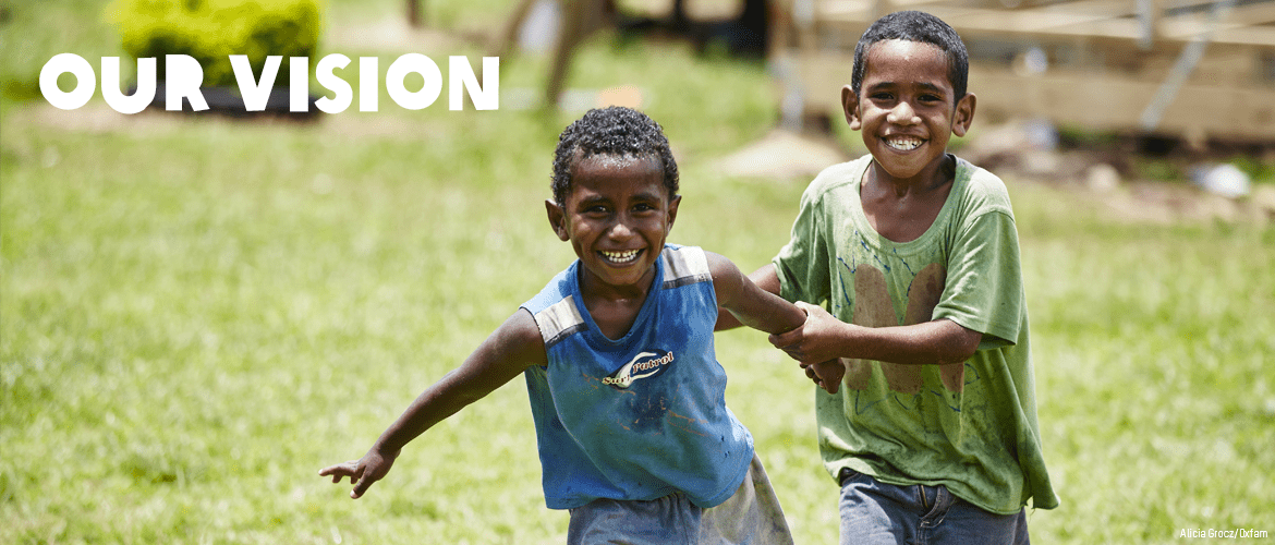 "Our Vision" with image of two boys playing