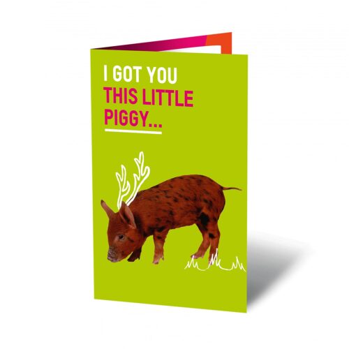 Oxfam unwrapped ecard Christmas Pig