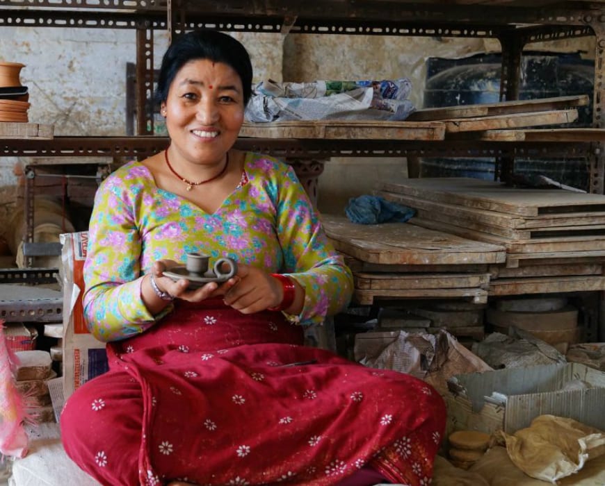Chandra Devi Prajapati, a ceramics artisan