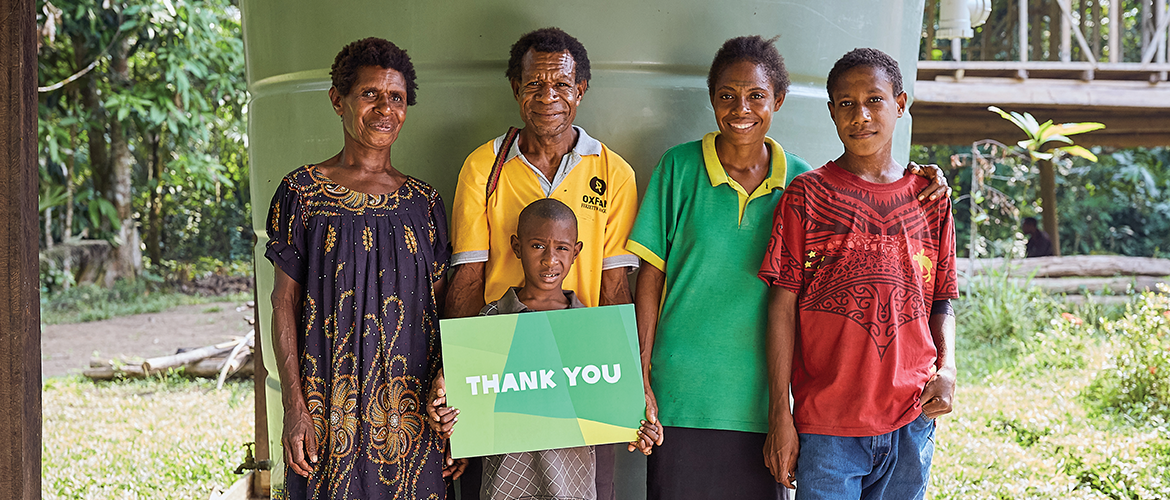 Thank You for donating to Oxfam
