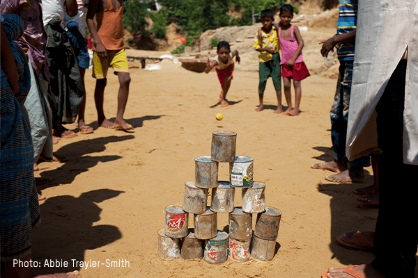 Kids playing a game