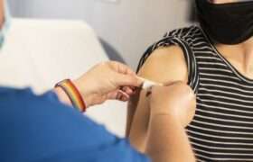Covid vaccine being administered
