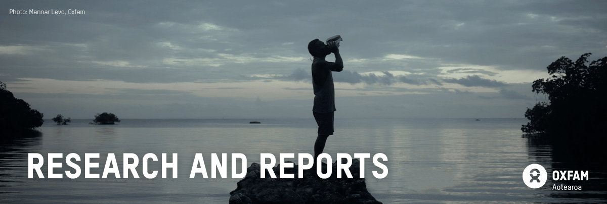 A person blows into a conch shell with text 'research and reports'