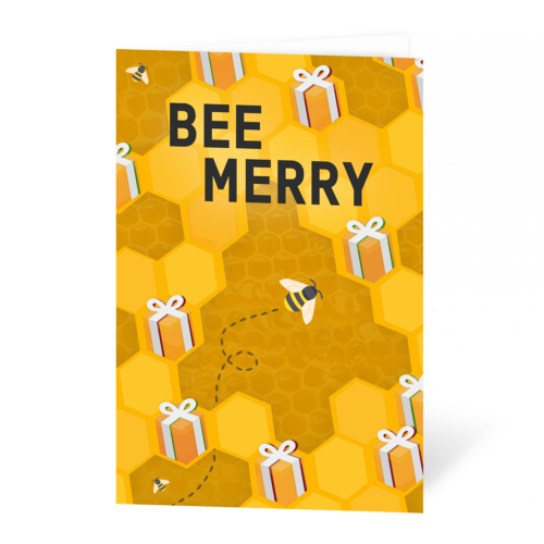 Bee merry card