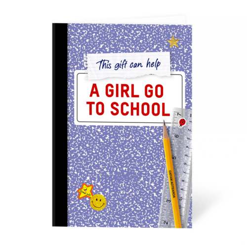 This gift can help a girl go to school card