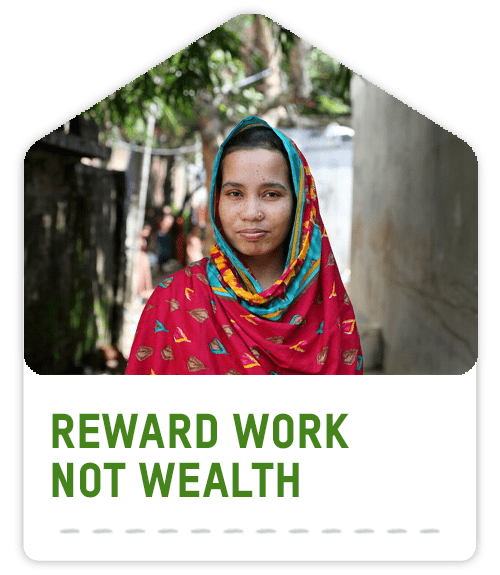 Reward work not wealth
