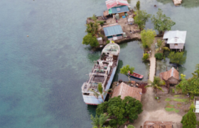 Ocean encroaching on land