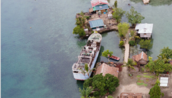 Ocean encroaching on land