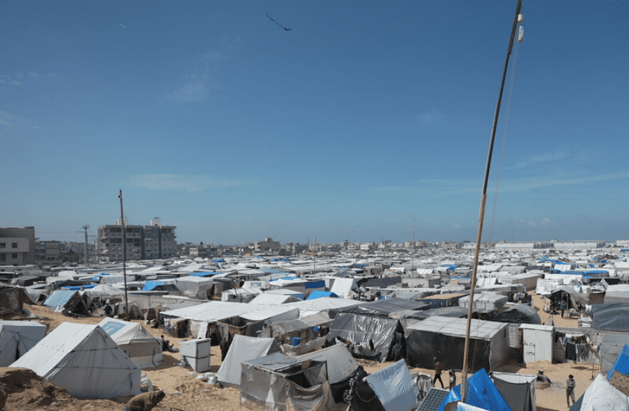 Tents in Gaza, temporary shelter